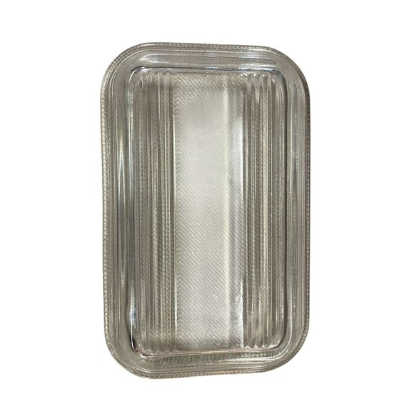 Pyrex Refrigerator Dish and Lid Used Butterprint Amish Rooster Rectangle - Picture 7 of 16